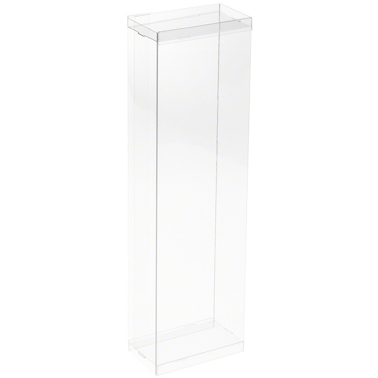 DollSafe Clear Folding Display Box for 11-12.5 inch Dolls and Action Figures, 4" W x 2.25" D x 13" H